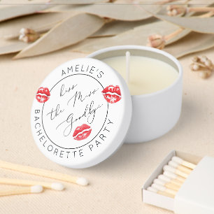 Kiss the Miss Goodbye Bachelorette party Mini Candle Favors