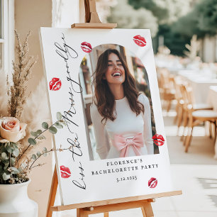 Kiss the Miss Goodbye Bachelorette party Welcome Foam Board