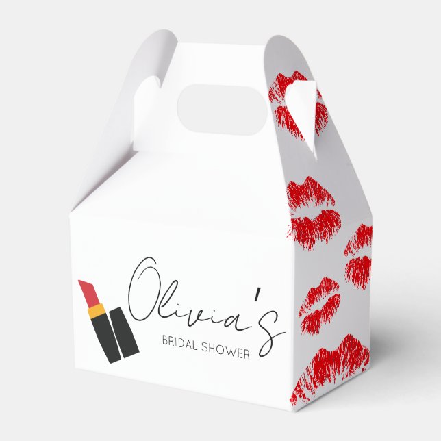 Kiss the miss goodbye bridal shower favor boxes (Front Side)