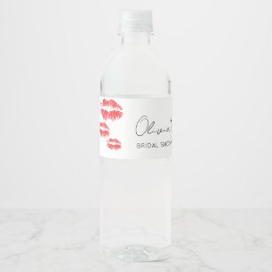 Kiss the miss goodbye bridal shower water bottle label