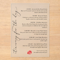 Kiss the Miss Goodbye Itinerary for the day