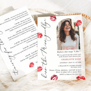 Kiss the Miss Goodbye Last Kiss for the Miss Hen Invitation