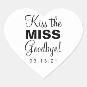 Kiss the Miss Heart Sticker