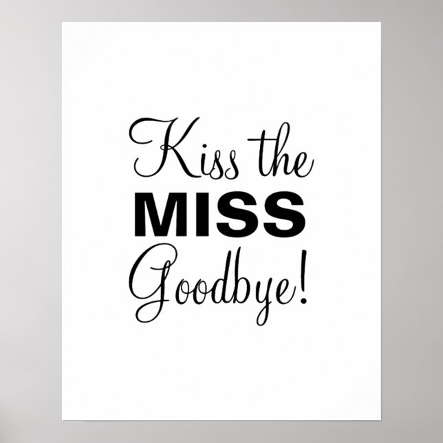Kiss the Miss Poster (Front)