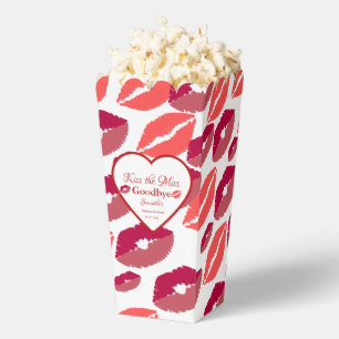 Kiss the misss goodbye valentine bridal shower favor boxes