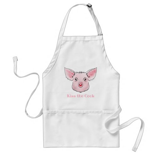 Kiss the piggy adult apron