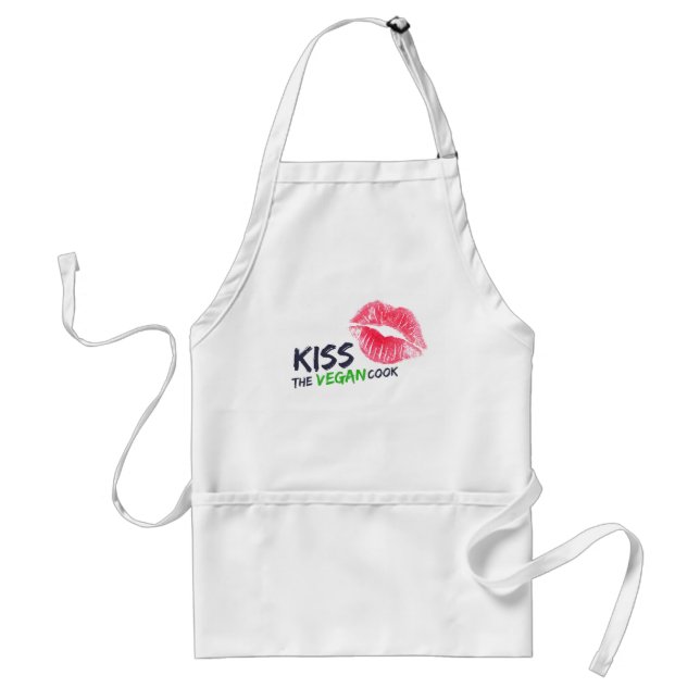 Kiss the Vegan Chef Apron (Front)