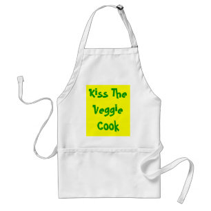 Kiss The Veggie Cook Adult Apron