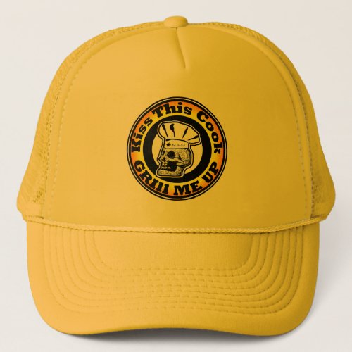 Kiss This Cook Yellow Trucker Hat