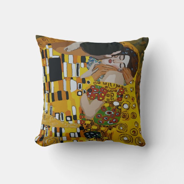 Kiss Tile Look Throw Pillow (Front)
