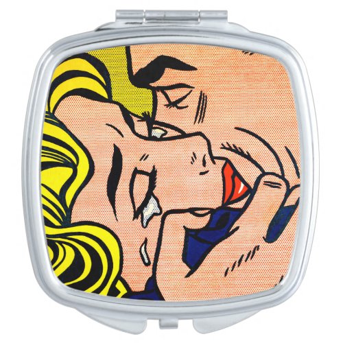 Kiss V _ Lichtenstein _ Vintage Pop Art Makeup Mirror