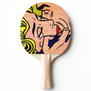 Kiss V - Lichtenstein - Vintage Pop Art Ping-Pong Paddle