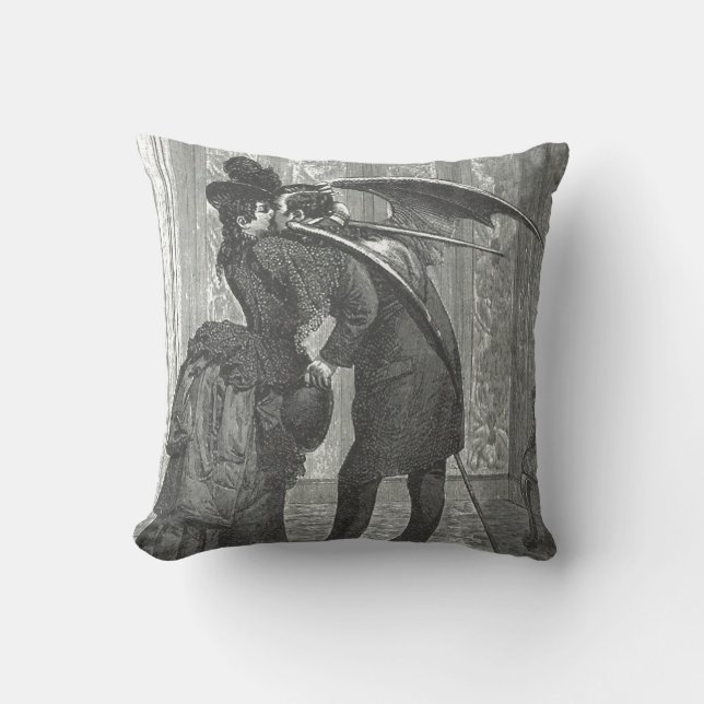 Kiss Victorian/Gothic Vampire 20" Sq Throw Pillow (Front)