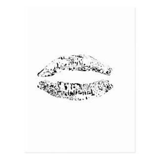 Kiss White Black The MUSEUM Zazzle Gifts Postcard