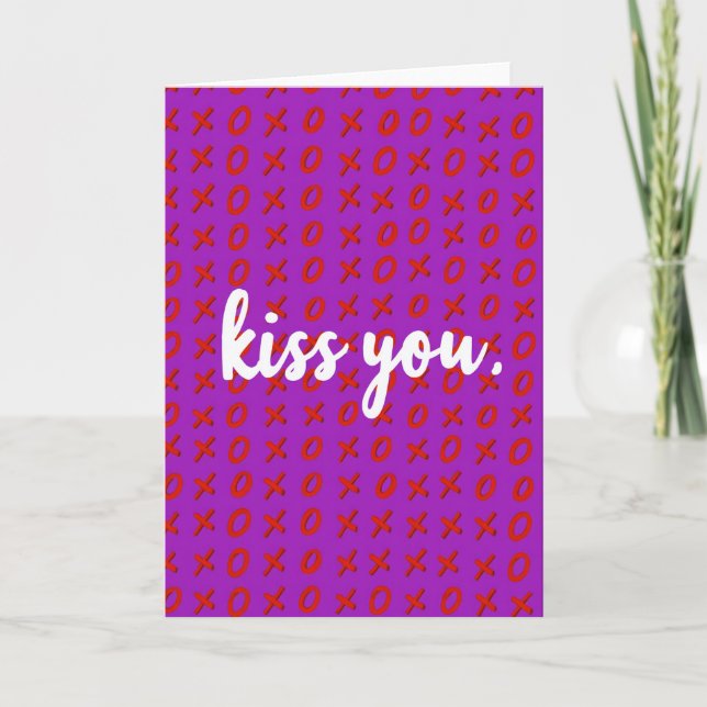 Kiss You Xo Modern Love Card (Front)