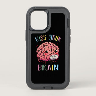 Kiss Your Brain Teacher OtterBox Defender iPhone 12 Mini Case