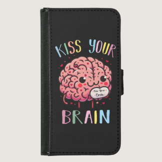 Kiss Your Brain Teacher Samsung Galaxy S5 Wallet Case