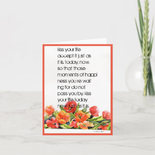 "kiss your life" Folded Note Card