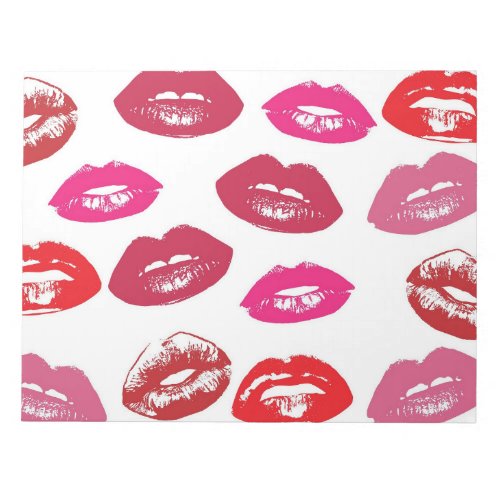 Kissable Lips Kissing Lips Red  Pink Lipstick Notepad