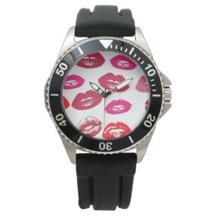 Kissable Lips (Kissing Lips, Red & Pink Lipstick) Watch