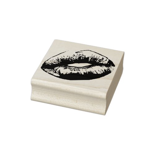 Kissable Lips Lipstick Rubber Stamp