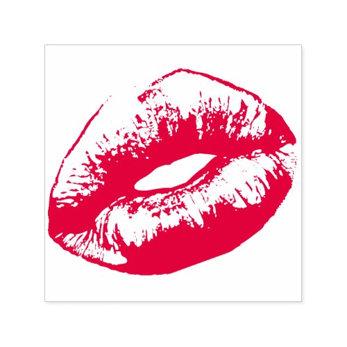 Kissable Lips Lipstick Self_inking Stamp