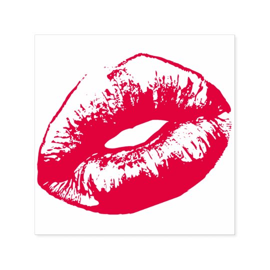 Kissable Lips Lipstick Self-inking Stamp | Zazzle.com