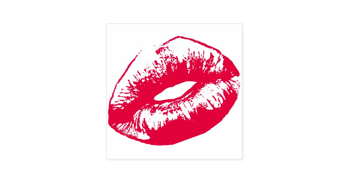 Kissable Lips Lipstick Self-inking Stamp | Zazzle