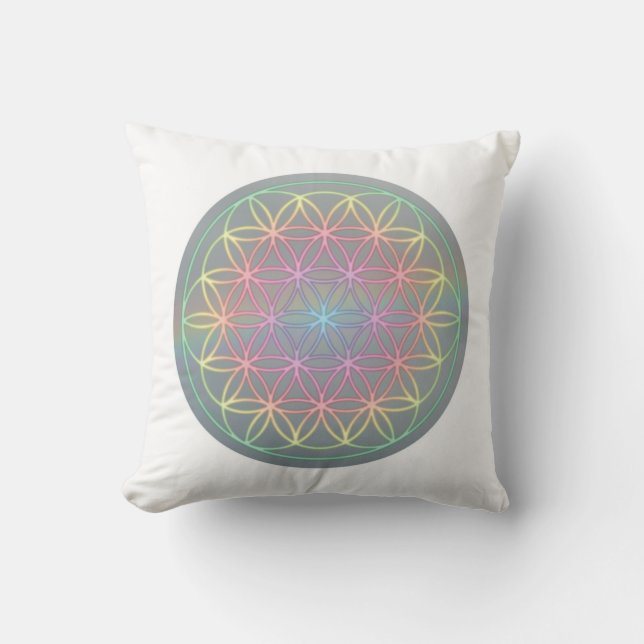 Kissen ~ Healing~Energy "Flower Of Life" Throw Pillow (Front)