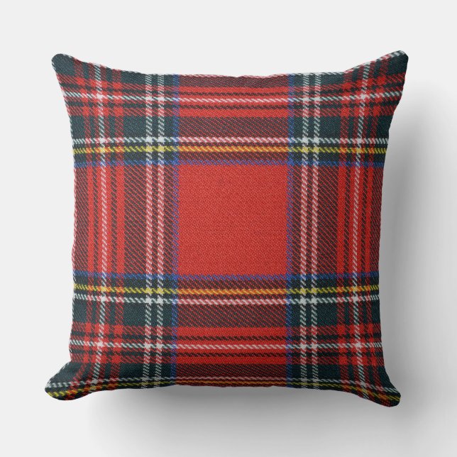Kissen mit Royal Stewart Tartan Throw Pillow (Front)