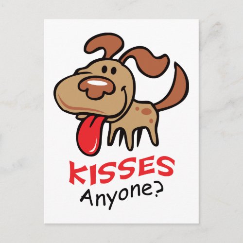 Kisses Anyone Postcard