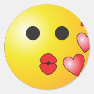 Kisses Classic Round Sticker