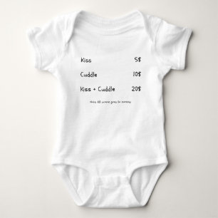Kisses & Cuddles Funny Baby Mom Saying Bodysuit