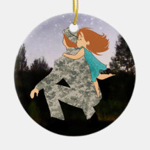 Kisses for Daddy Christmas Ornament