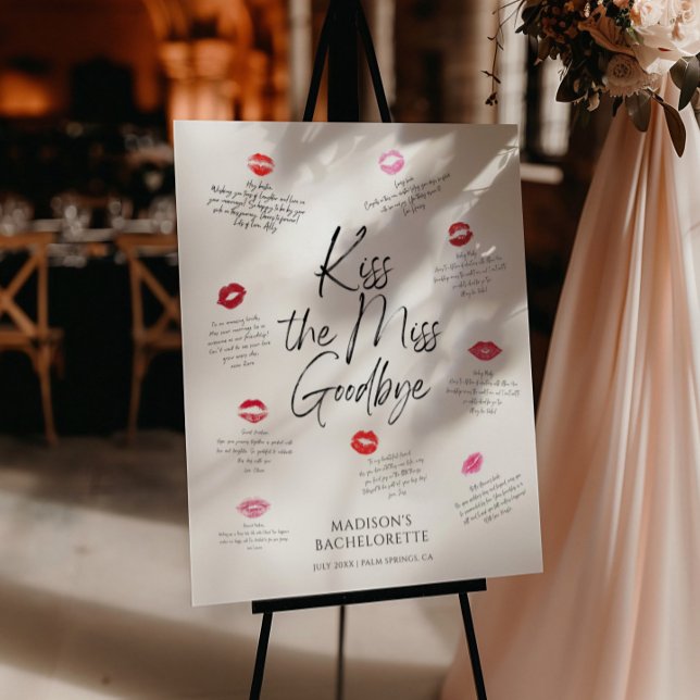 Kisses for the Future Mrs Bachelorette Keepsake Foam Board (Creator Uploaded)