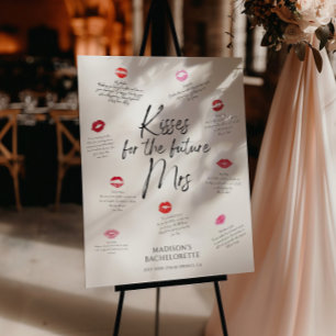 Kisses for the Future Mrs Bachelorette Keepsake Foam Board