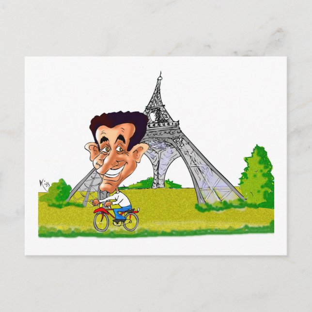 Kisses from France SARKOZY Postcard (Front)