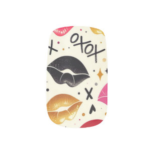 Kisses Galore: XOXO Lips Minx Nail Art