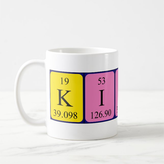Kisses periodic table name mug (Left)