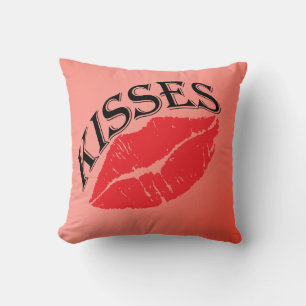 "Kisses" with Lips dipped oreos Throw Pillow