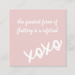 Kisses XOXO Neutral Colors Referral Card