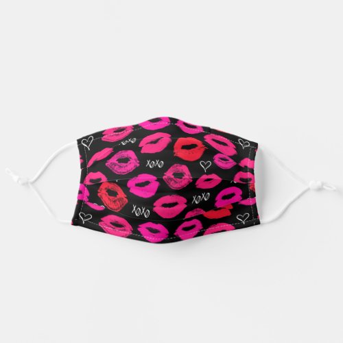 Kisses XOXO Red and Pink Adult Cloth Face Mask