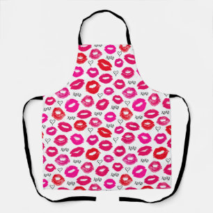 Kisses XOXO Red and Pink Apron