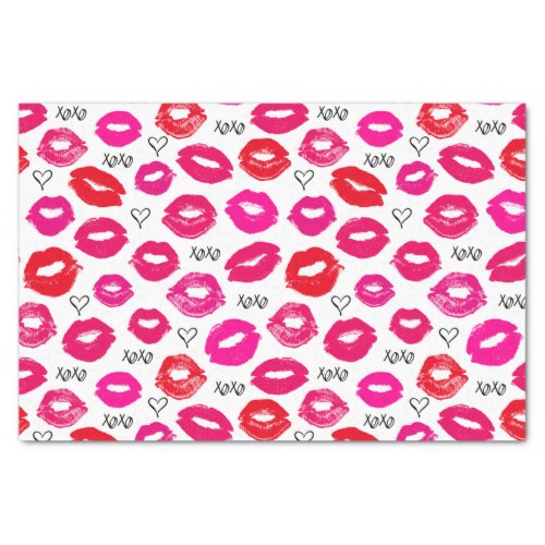 Kisses XOXO Red and Pink Tissue Paper