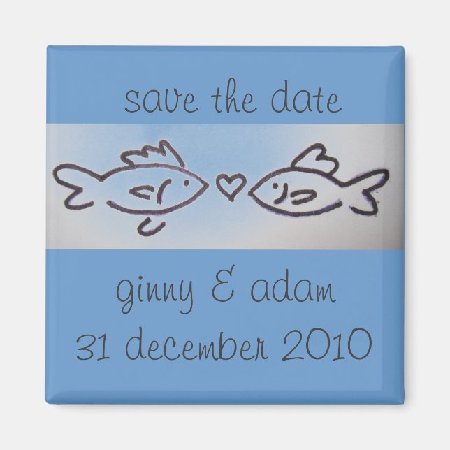 kissfish save the date magnet (Front)