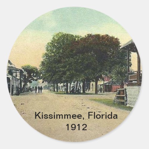 Kissimmee Florida 1912  Classic Round Sticker