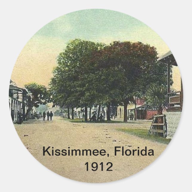 Kissimmee, Florida 1912  Classic Round Sticker (Front)