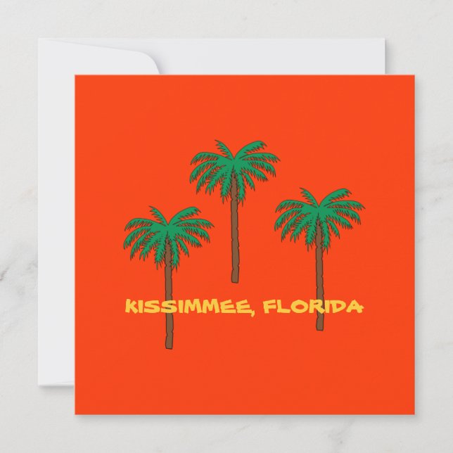 KISSIMMEE, FLORIDA Palm Trees Card (Front)
