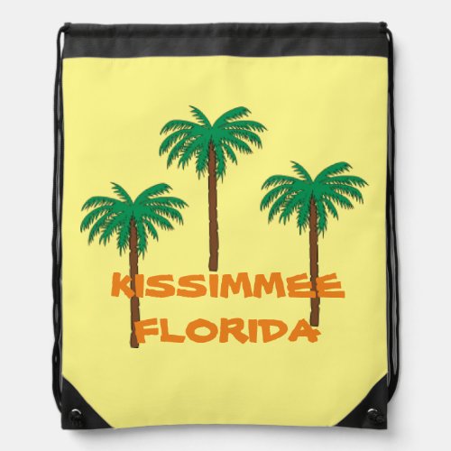 Kissimmee Florida palm trees Drawstring Bag