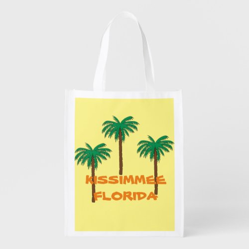 Kissimmee Florida palm trees Grocery Bag